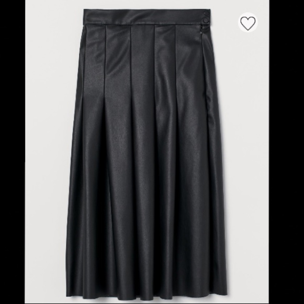 H&M Maxi Faux Leather Skirt - Black Size 6